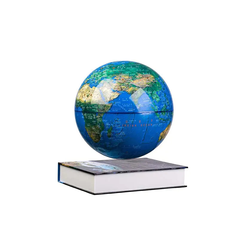 6-Inch Floating Globe with LED Light for Home Decor