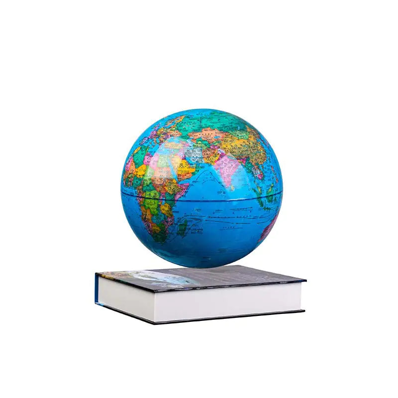 6-Inch Floating Globe with LED Light for Home Decor