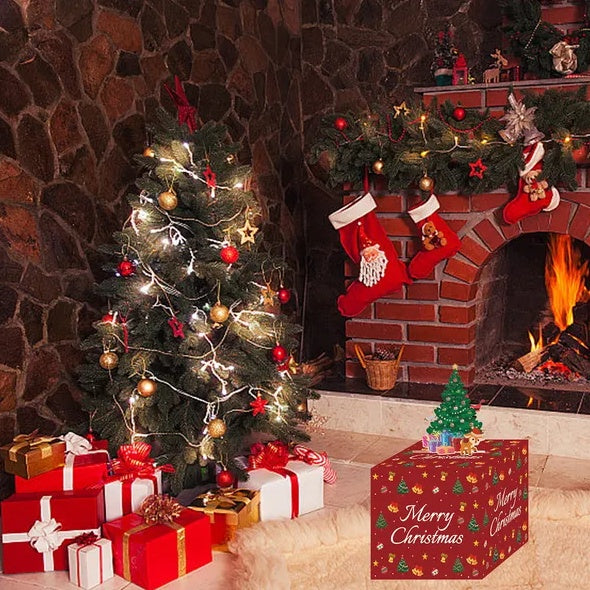 Christmas Money Box For Cash Gift Pull With Christmas Tree Card And