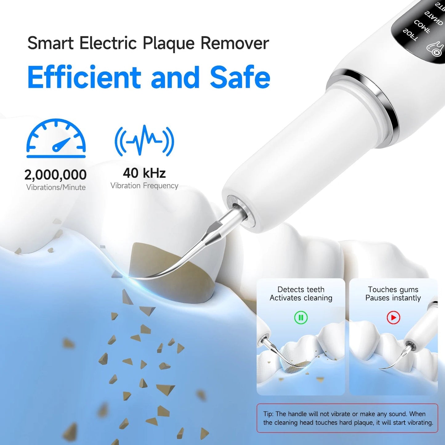 Ultrasonic Electric Dental Scaler High Frequency Vibrating Teeth