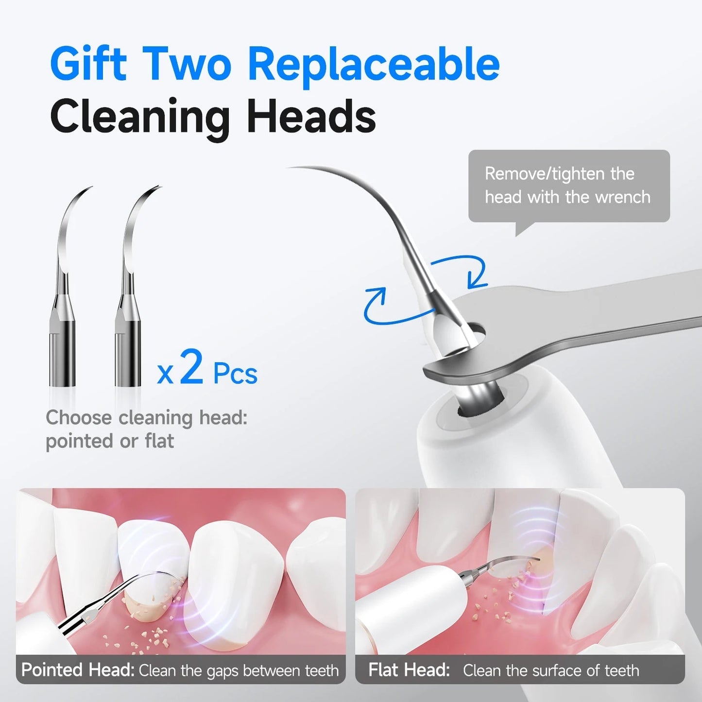 Ultrasonic Electric Dental Scaler High Frequency Vibrating Teeth