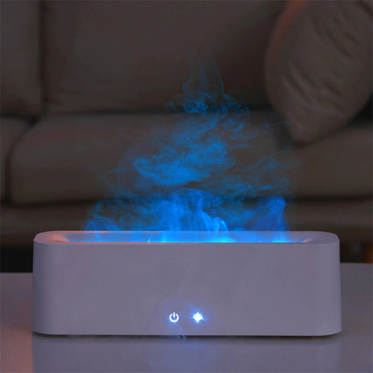 Flame Diffuser for Essential Oils 400ml Large Fire Humidifier for Desk Full-Color Adjustable 30dB Quiet Aroma Diffuser with Cool Mist Desk Humidifier for HomeOfficeBedroomGift