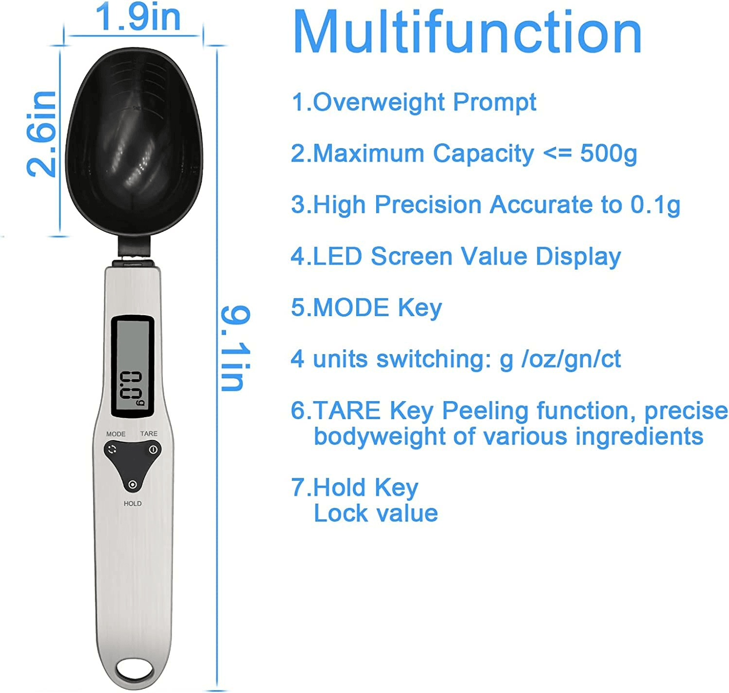 Digital Spoon Scale  Spoon Food Scale Digital Spoon Scale