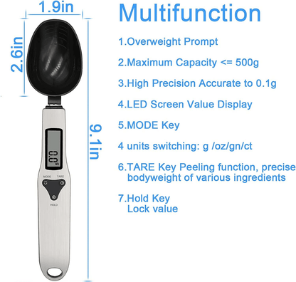 Digital Spoon Scale  Spoon Food Scale Digital Spoon Scale