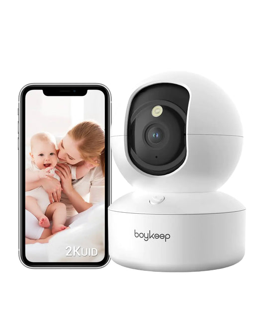BoyKeep Indoor Security Camera 2K 3MP Dog Camera 360°Baby Cameras with APP 2-Way Audio Night Vision Motion Tracking Version with 5G/2.4GHz WiFi & Bluetooth Dual Connection
