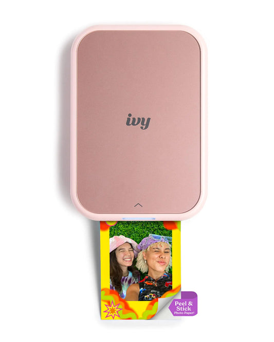 Canon Ivy 2 Mini Photo Printer Print from Compatible iOS & Android Devices Sticky-Back Prints Blush Pink